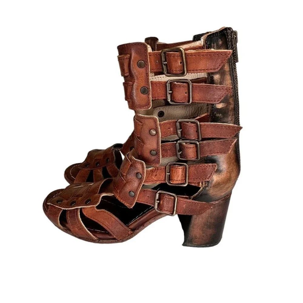 FREEBIRD‎ BY STEVEN Zeus Sandal’s Cognac Women’s Size 9